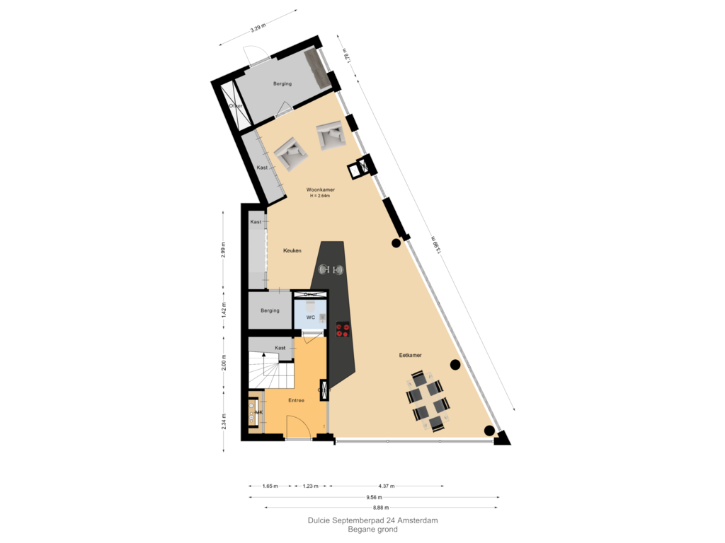 Bekijk plattegrond van Begane grond van Dulcie Septemberpad 24