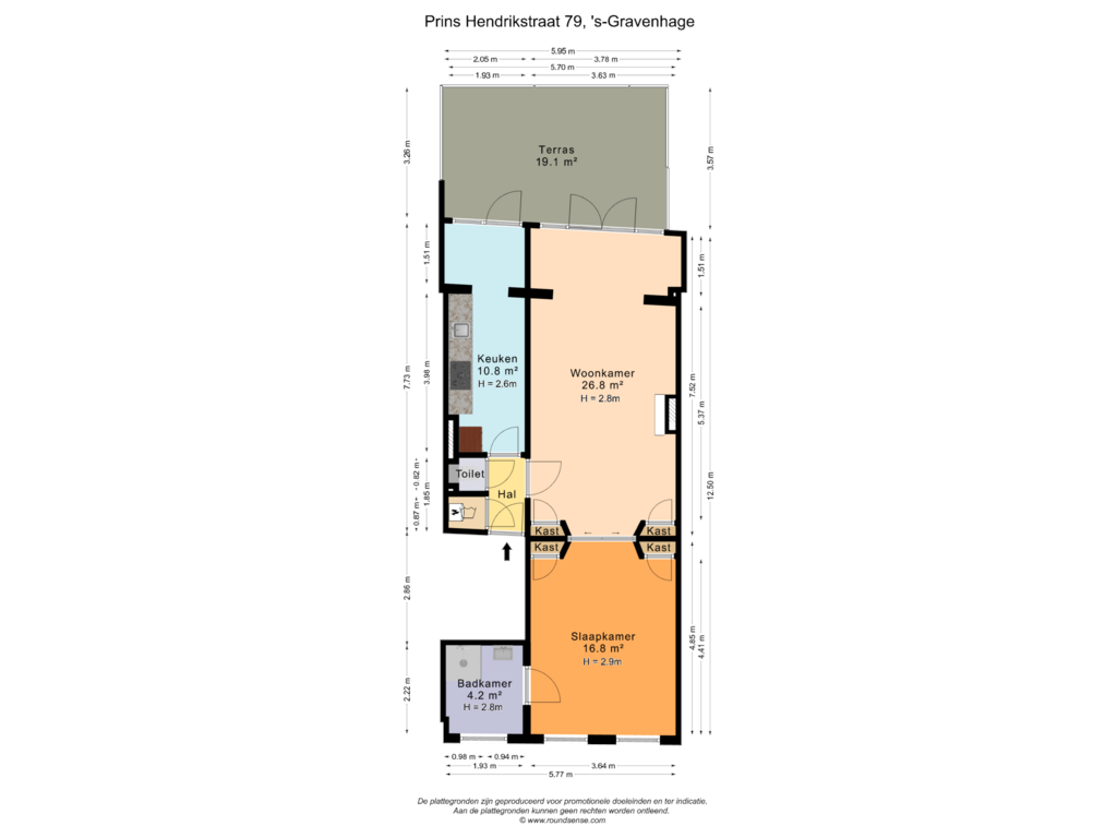 Bekijk plattegrond van Woning van Prins Hendrikstraat 79