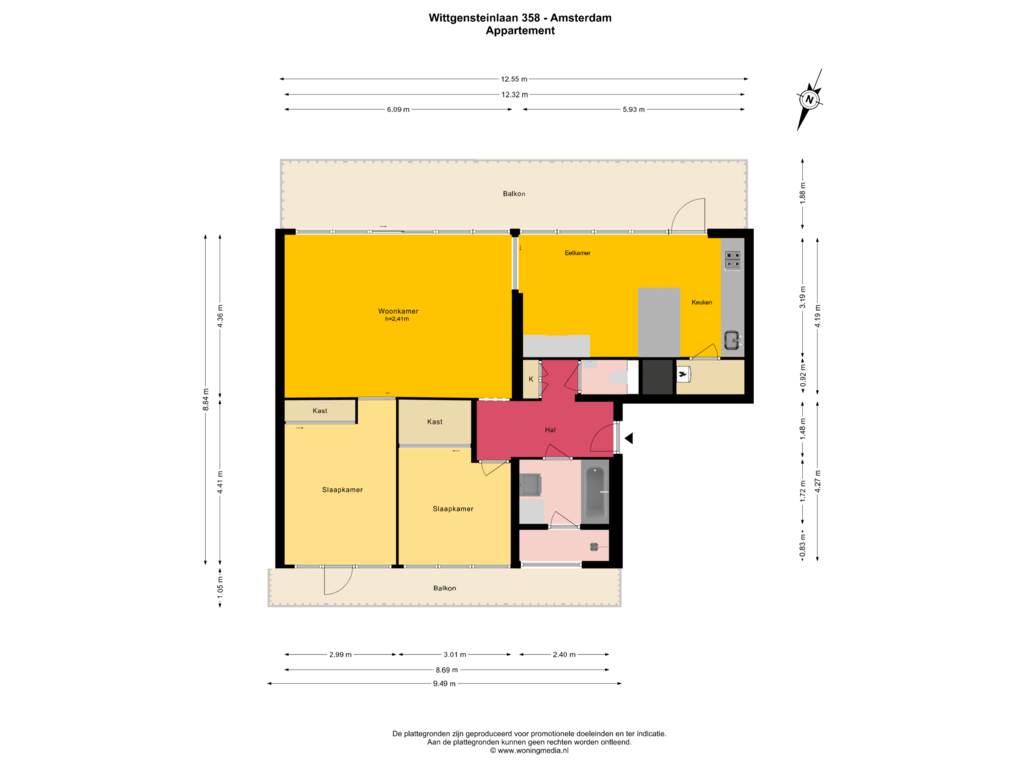 Bekijk plattegrond van Appartement van Wittgensteinlaan 358