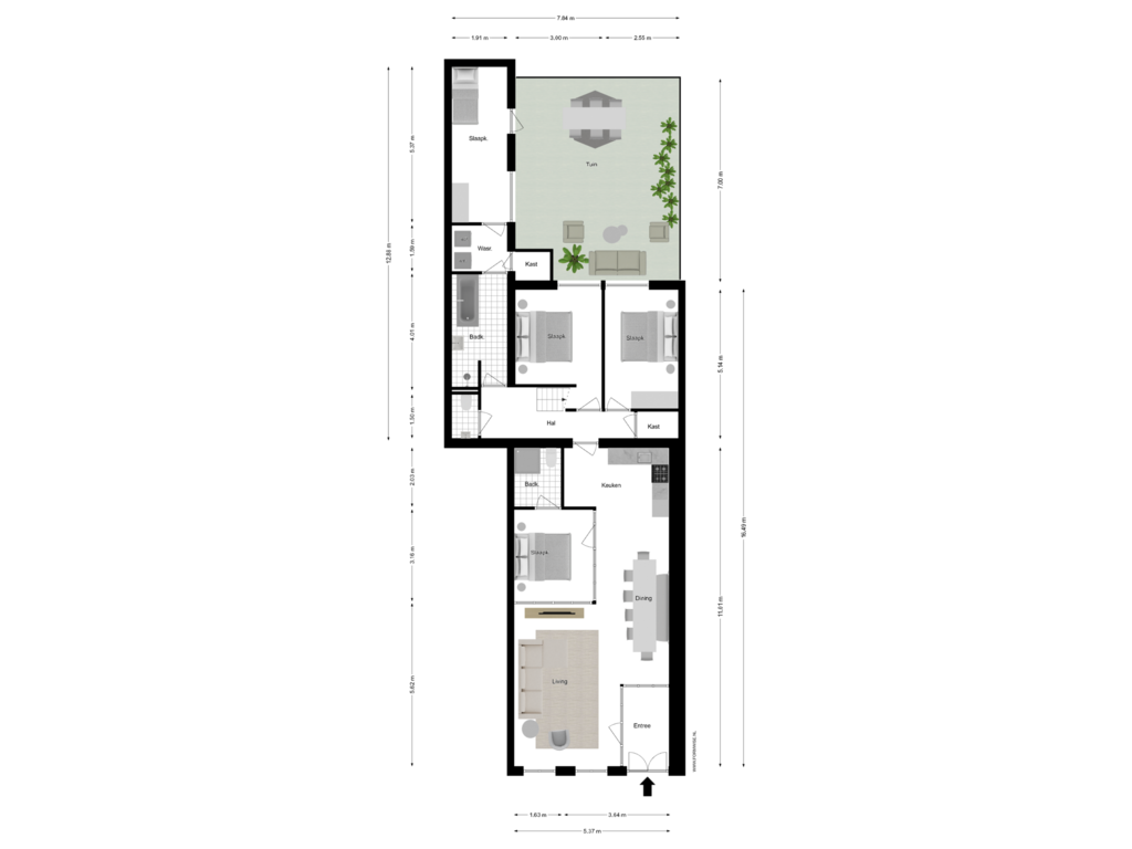 View floorplan of SOUTERRAIN of Kloveniersburgwal 103-HV