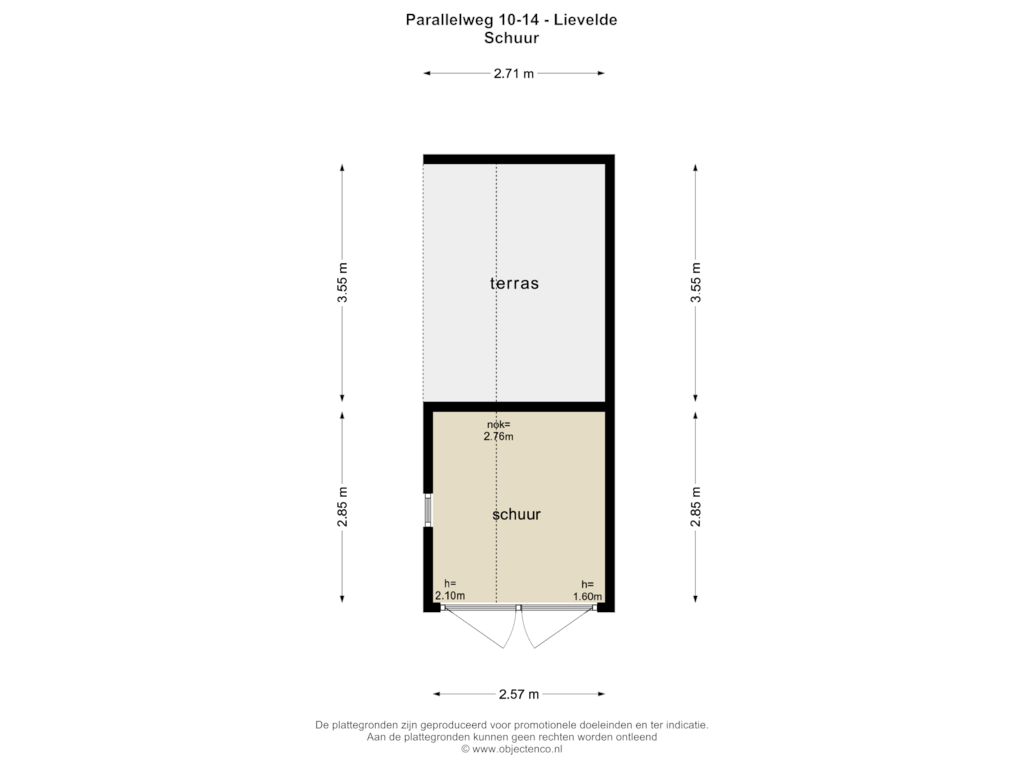 View floorplan of SCHUUR of Parallelweg 10-14