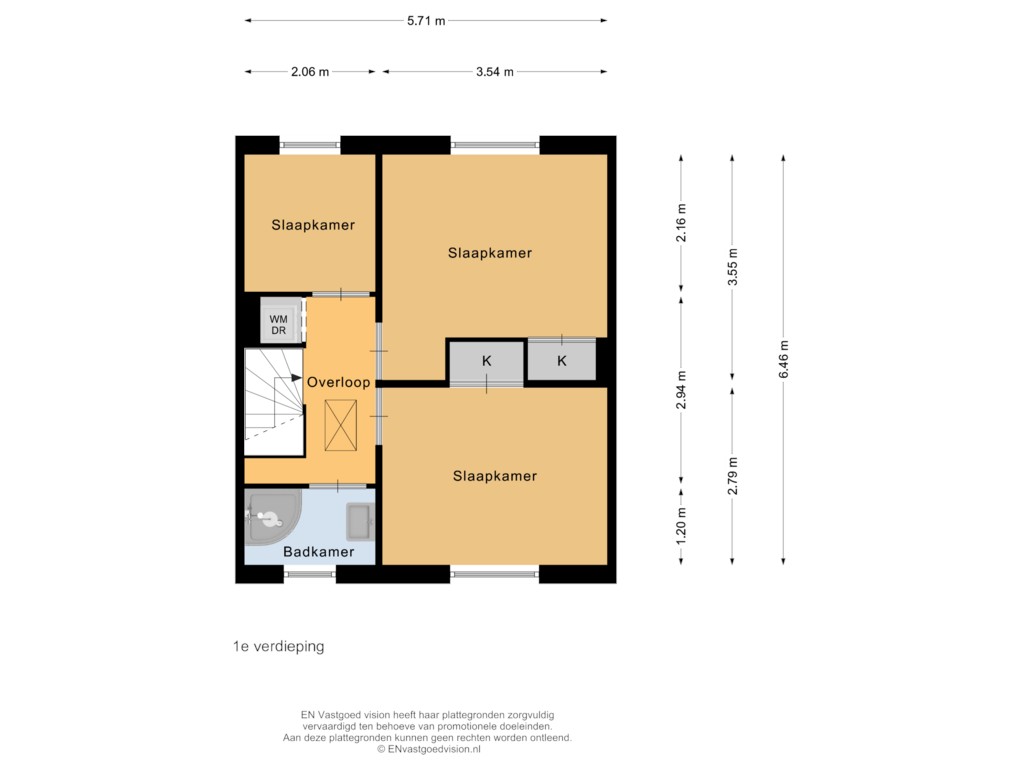 Bekijk plattegrond van 1e verdieping van Meidoornstraat 40