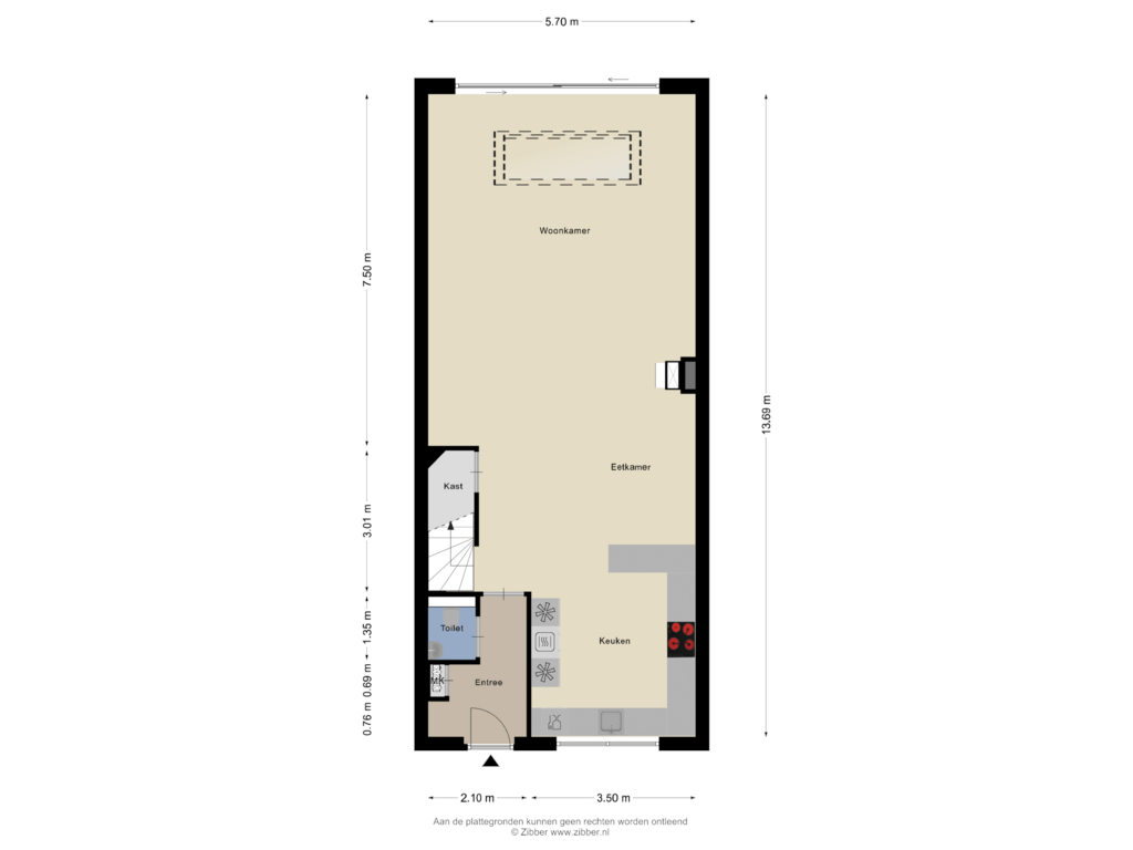 Bekijk plattegrond van Begane grond van Martinus Jan Langeveldstraat 12