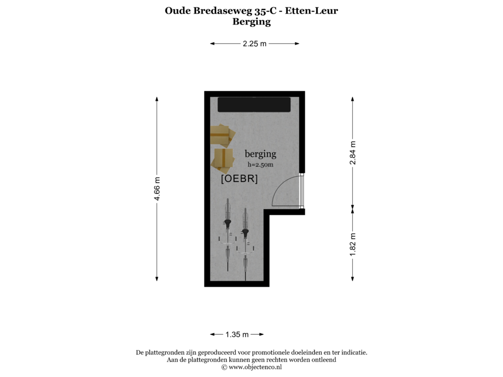 View floorplan of BERGING of Oude Bredaseweg 35-C