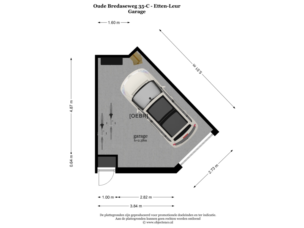 View floorplan of GARAGE of Oude Bredaseweg 35-C