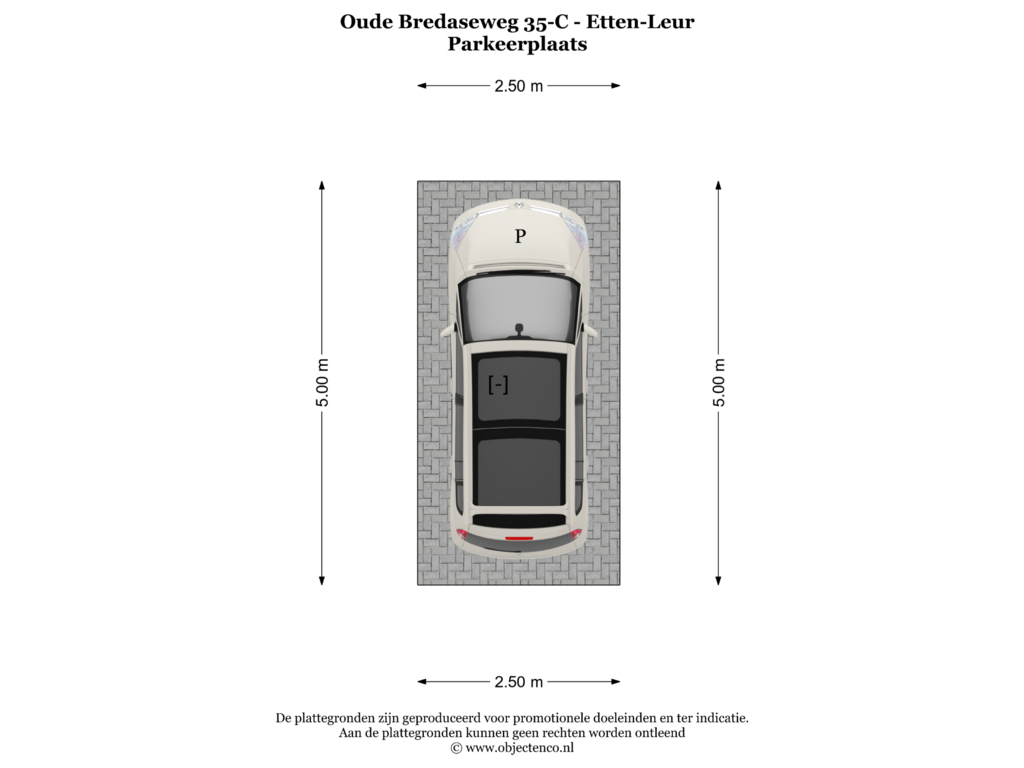 View floorplan of PARKEERPLAATS of Oude Bredaseweg 35-C