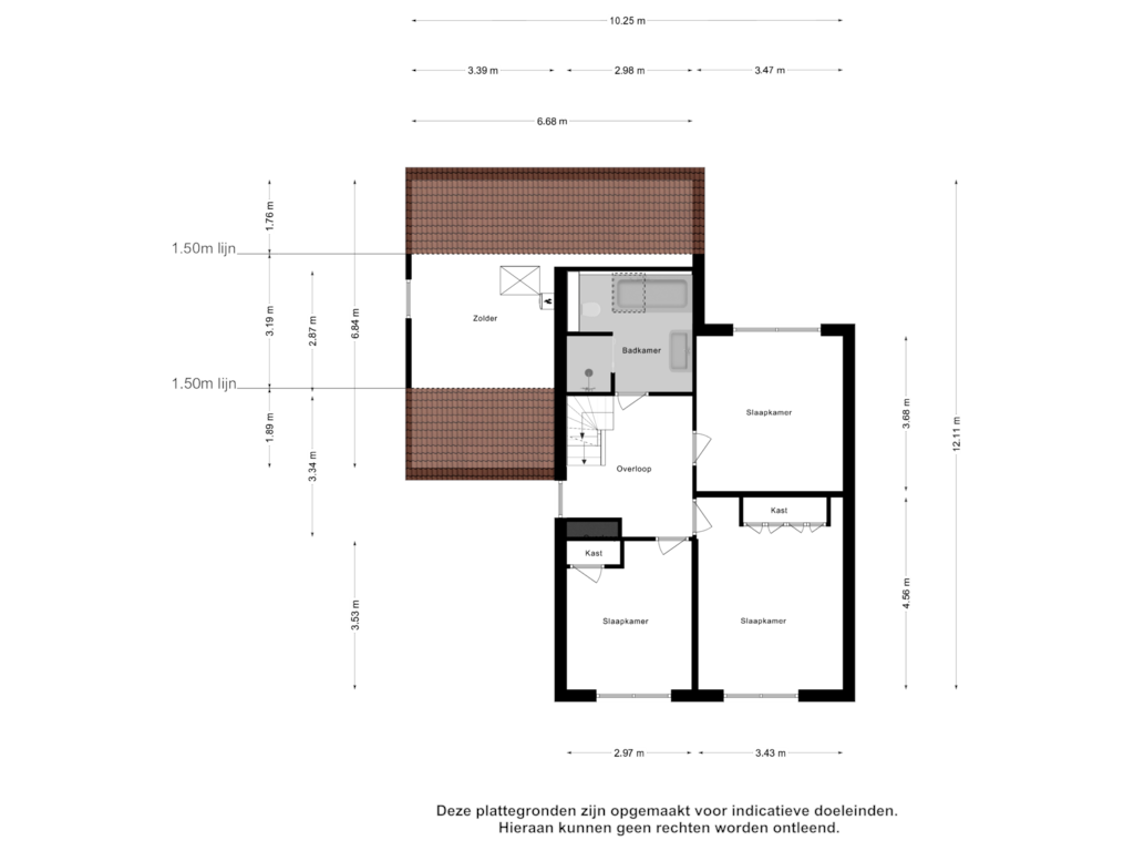 Bekijk plattegrond van Eerste Verdieping van Clematis 30