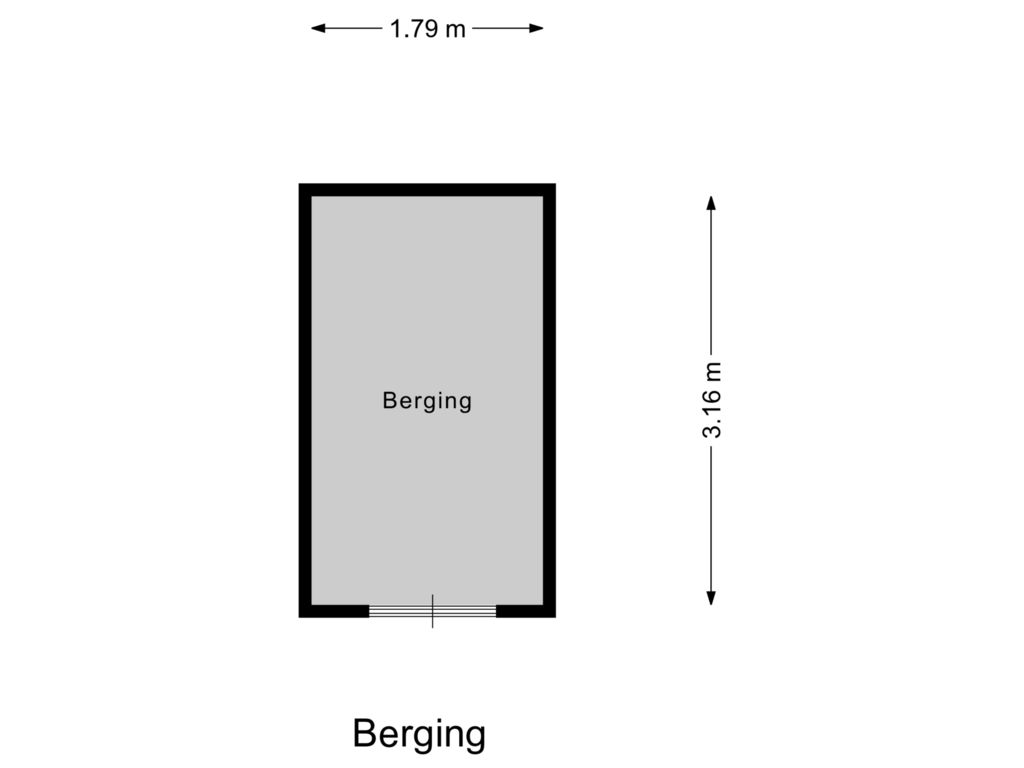 View floorplan of Berging of Mary van der Sluisstraat 508