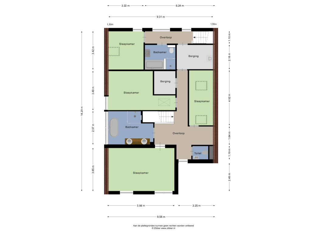 View floorplan of Eerste verdieping of Hoefsmid 47