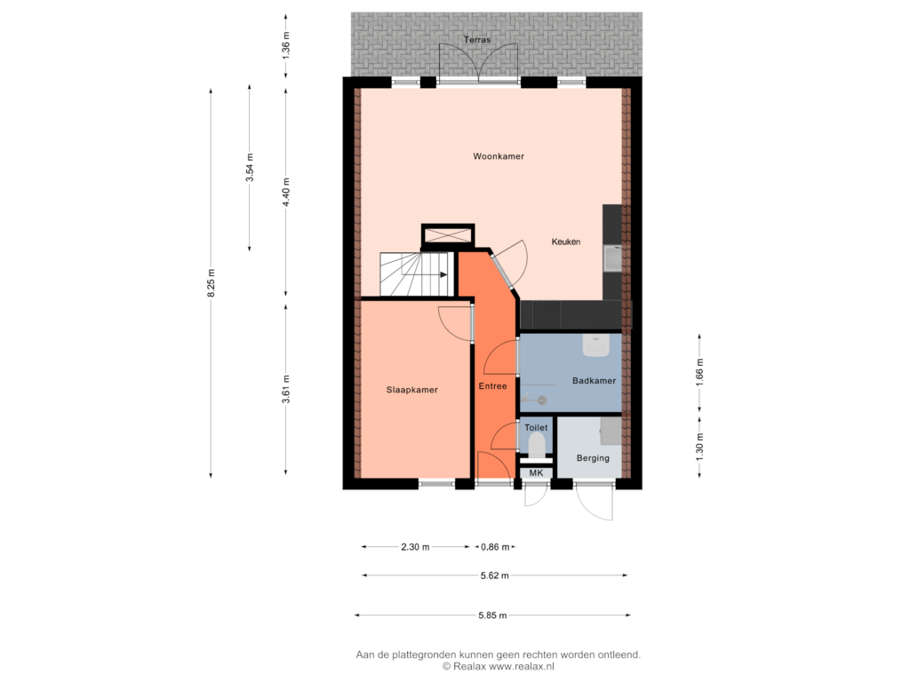 Bekijk plattegrond van Begane grond van Boslaan 1-R192