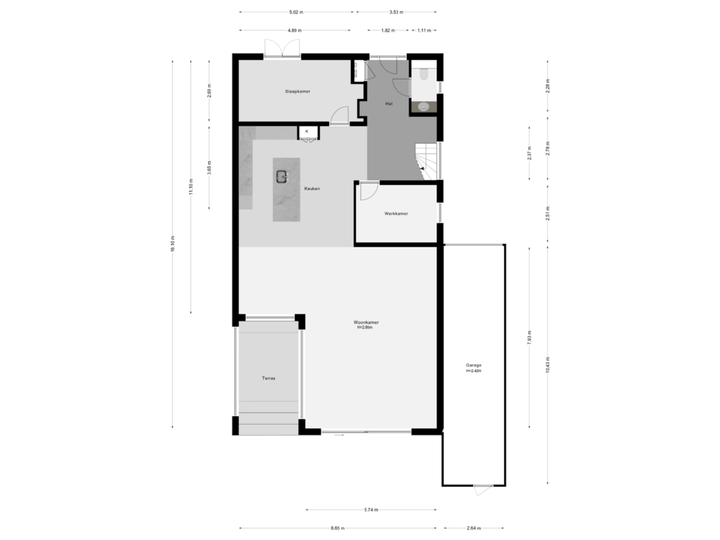 View floorplan of Begane Grond of Wollefoppenweg 33