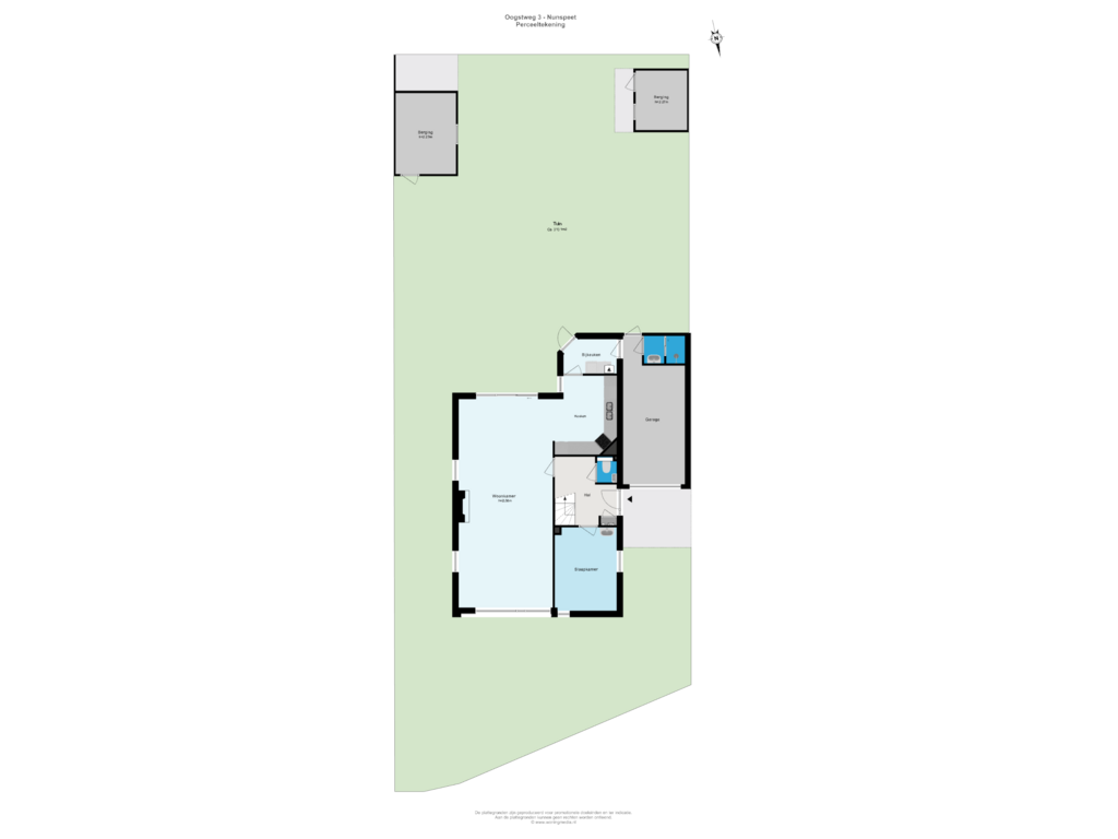 Bekijk plattegrond van Perceeltekening van Oogstweg 3