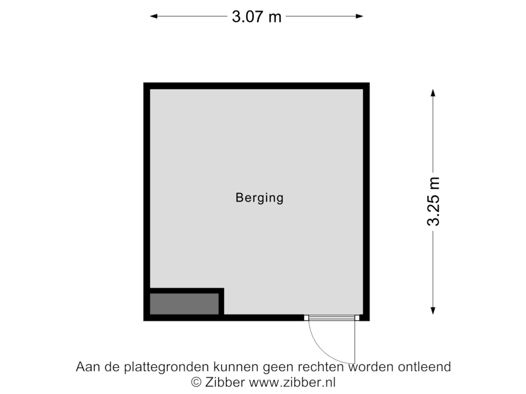 Bekijk plattegrond van Berging van J.J. Slauerhofflaan 1