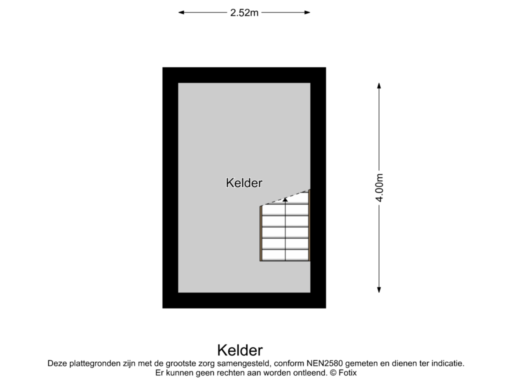 Bekijk plattegrond van Kelder van Westelijke Parallelweg 3