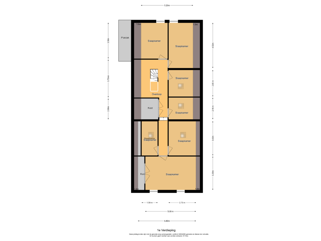 Bekijk plattegrond van 1e Verdieping van Westelijke Parallelweg 3