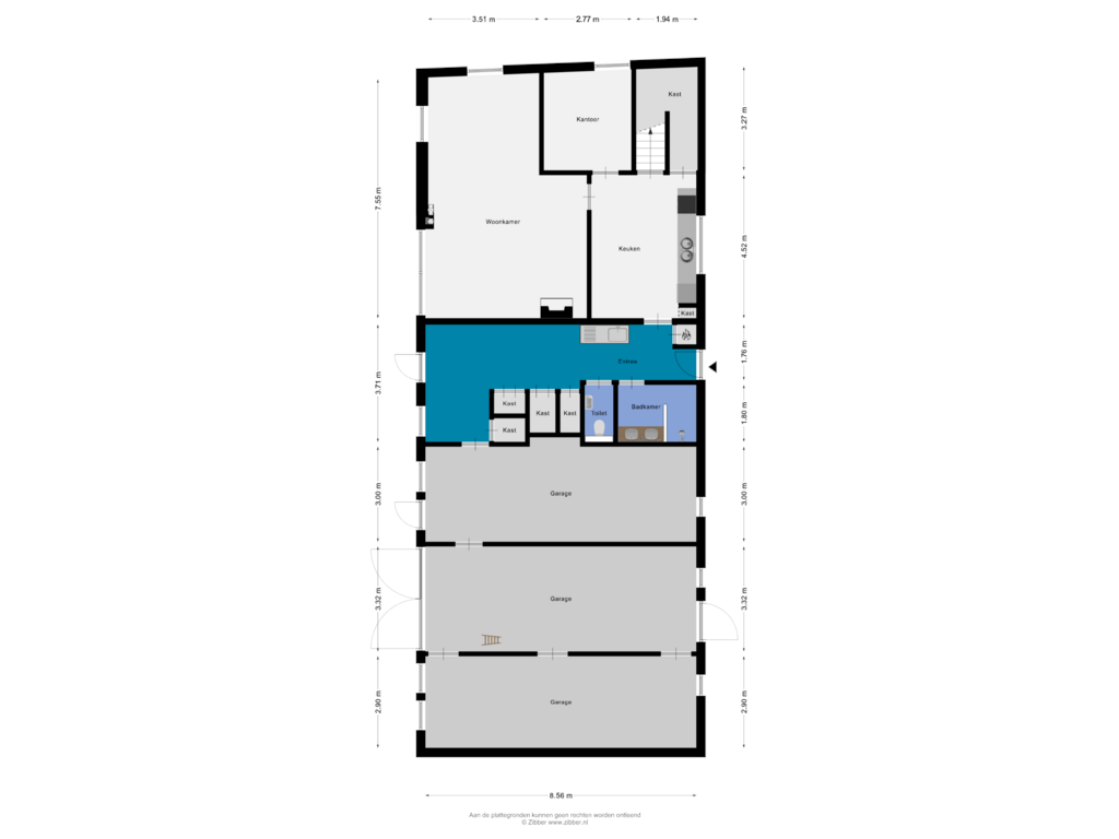 Bekijk plattegrond van Begane Grond van Houterdsedijk 25