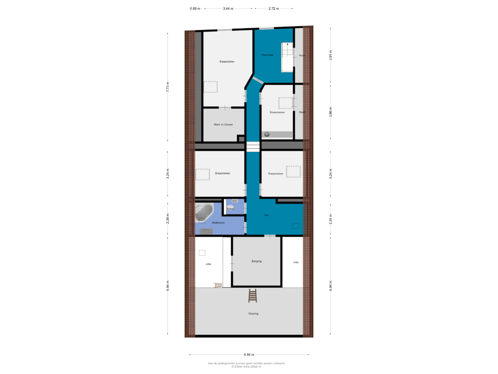 Bekijk plattegrond van Eerste Verdieping van Houterdsedijk 25