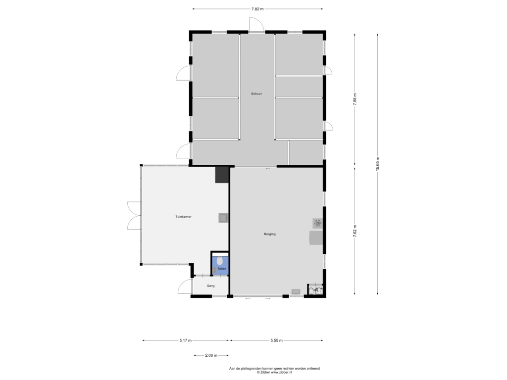 Bekijk plattegrond van Schuur van Houterdsedijk 25