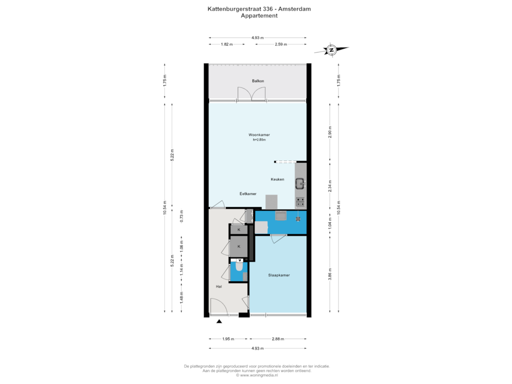 Bekijk plattegrond van Appartement van Kattenburgerstraat 336