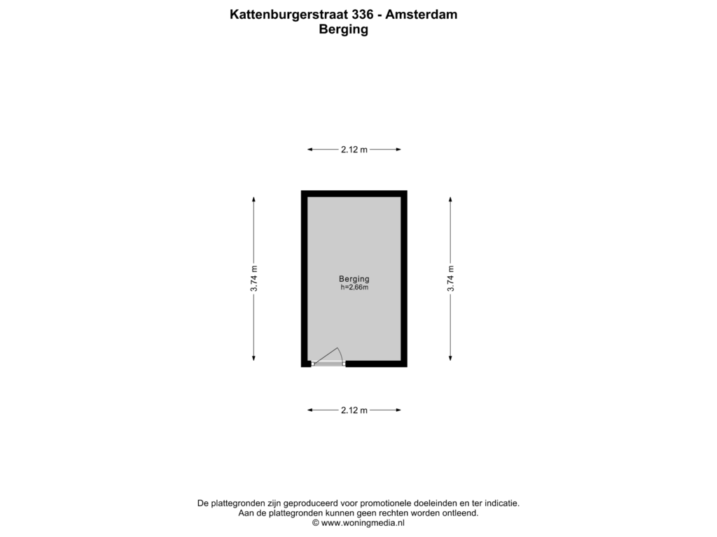 Bekijk plattegrond van Berging van Kattenburgerstraat 336