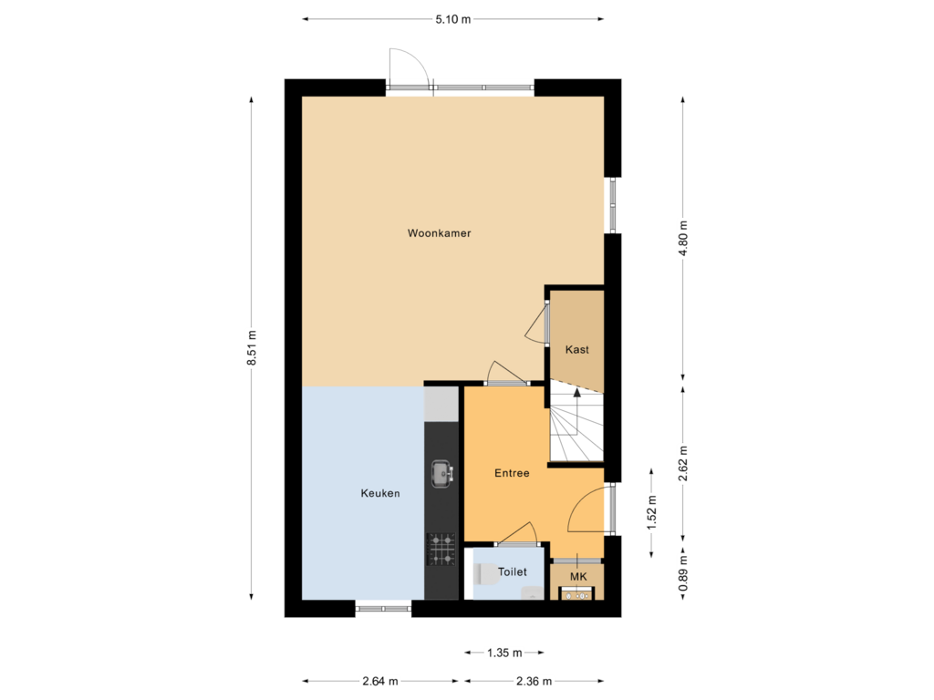 View floorplan of Begane grond of Seringenhof 27