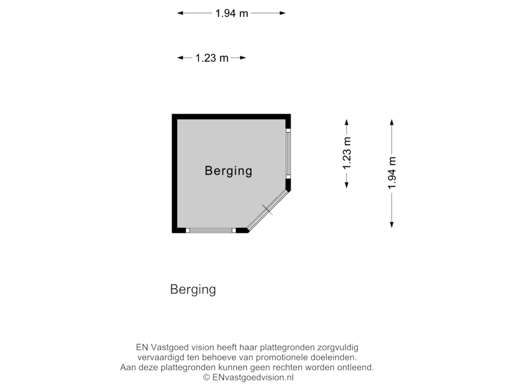 Bekijk plattegrond van Berging van Oosterzoom 76