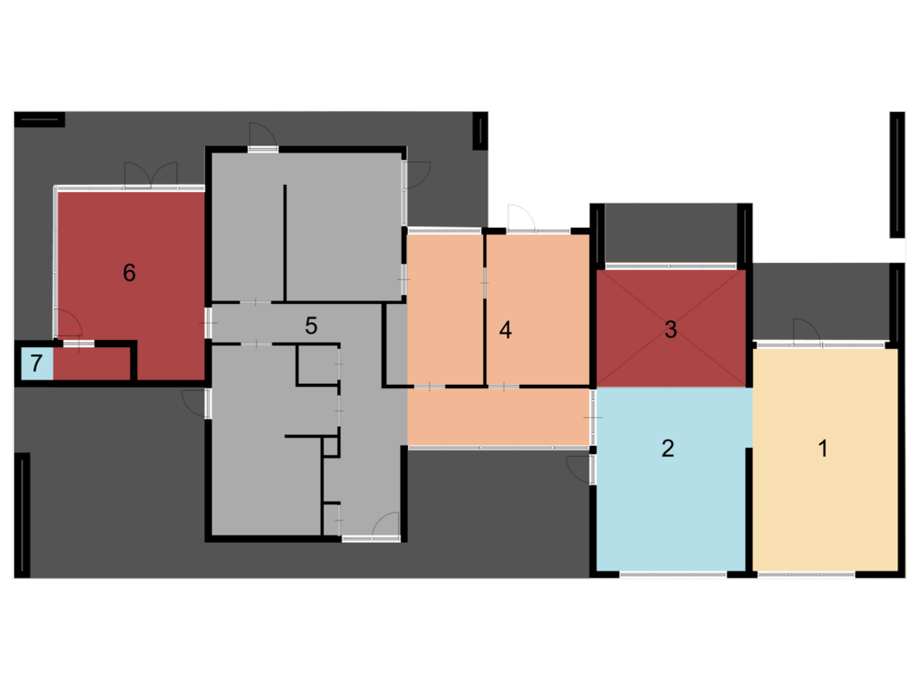 Bekijk plattegrond van Segmenten (t.b.v. berekening) van Rijssensestraat 176-A