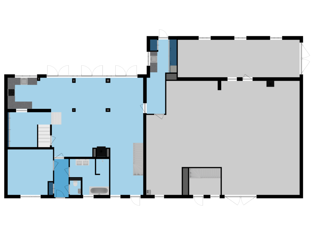 Bekijk plattegrond van Begane grond van Hoeverdijk 3