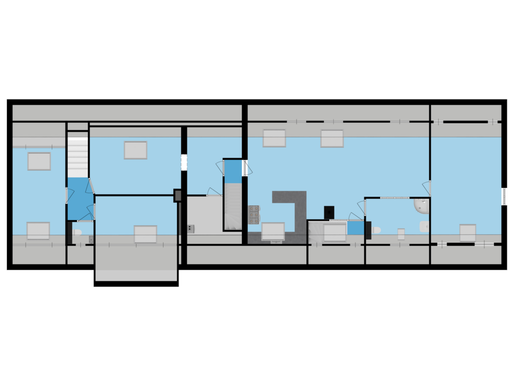 Bekijk plattegrond van Eerste verdieping van Hoeverdijk 3