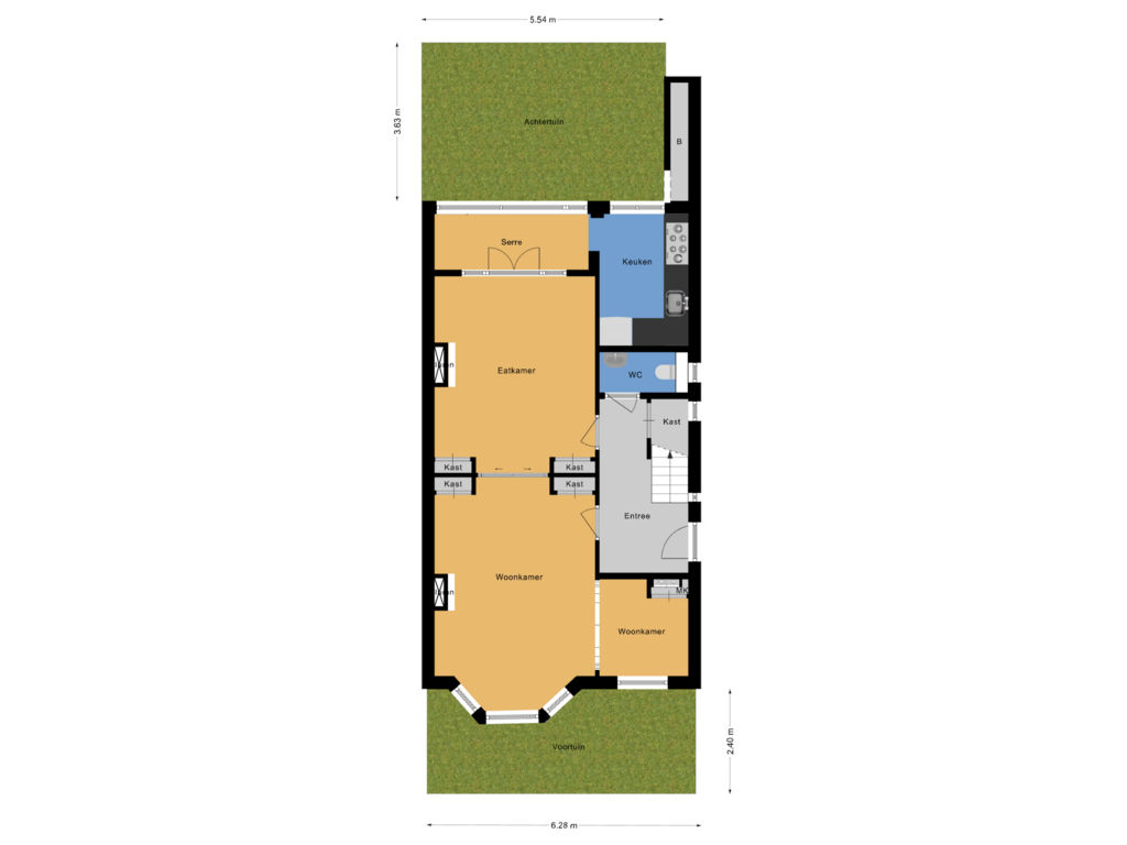 Bekijk plattegrond van Situatie van Hoge Rijndijk 53