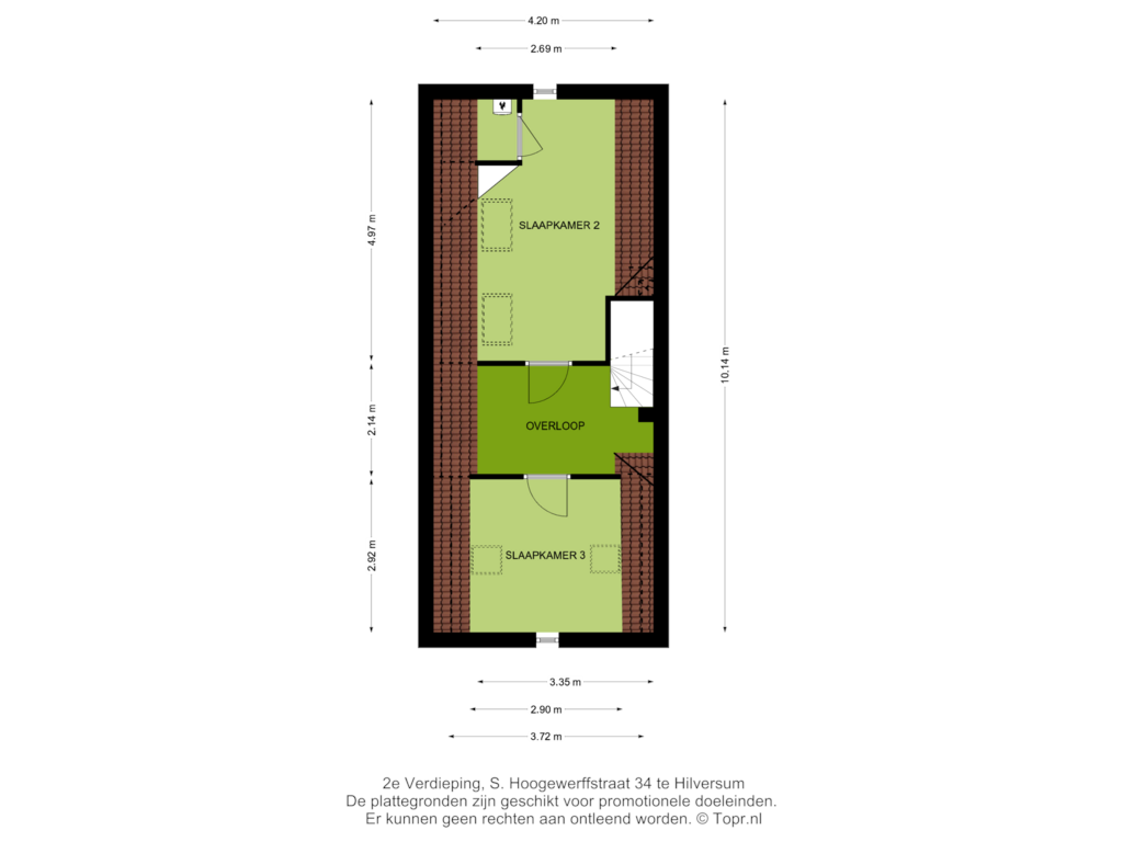 Bekijk plattegrond van 2e Verdieping van S. Hoogewerffstraat 34