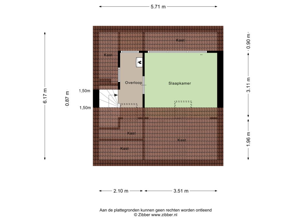 Bekijk plattegrond van Tweede Verdieping van Jan Hendrikxstraat 25