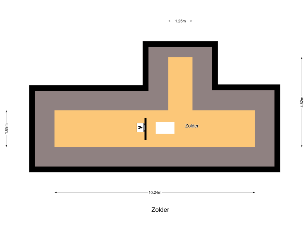 Bekijk plattegrond van Zolder van Bosweg 9