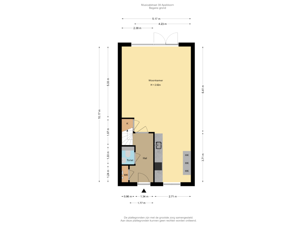 Bekijk plattegrond van Begane grond van Musicalstraat 39