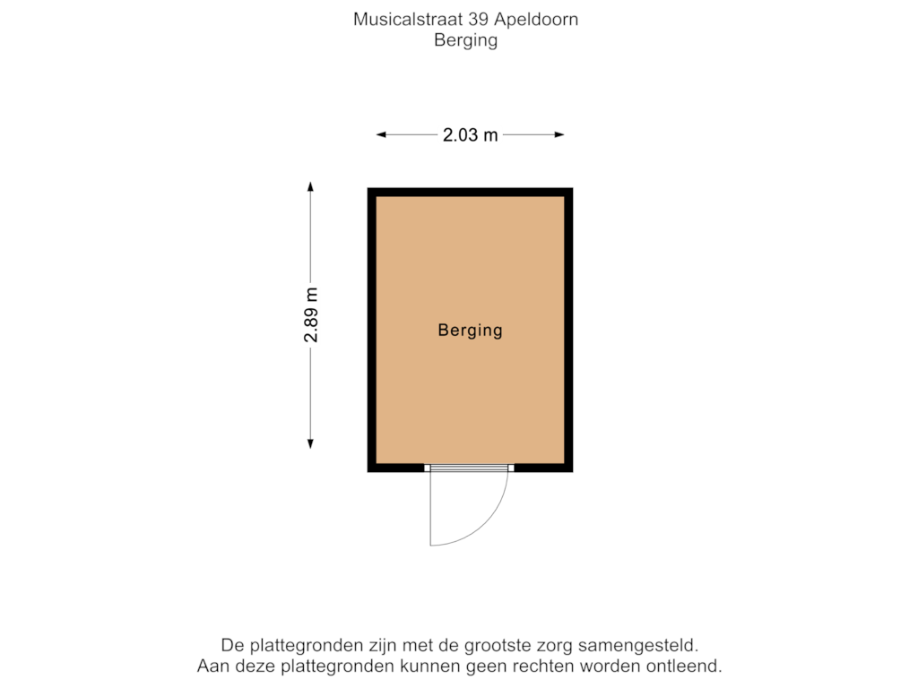 Bekijk plattegrond van Berging van Musicalstraat 39