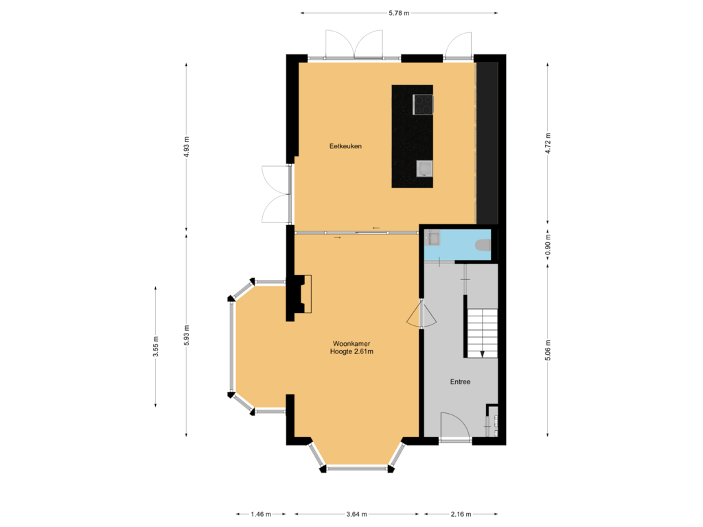 Bekijk plattegrond van Begane grond van Brede Englaan 8