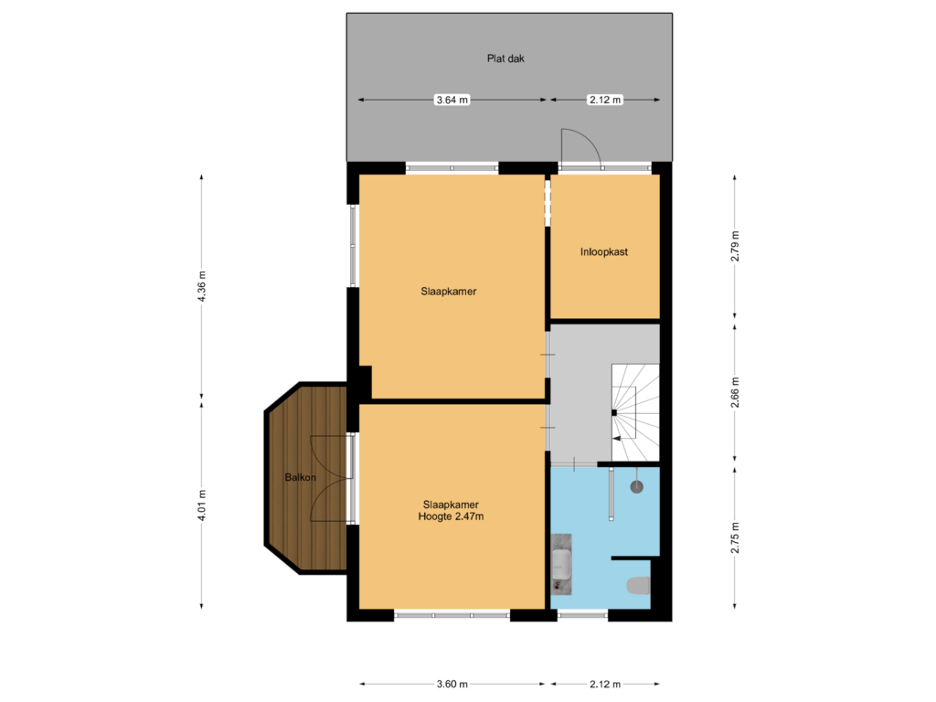 Bekijk plattegrond van 1e verdieping van Brede Englaan 8