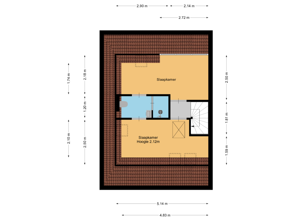 Bekijk plattegrond van 2e verdieping van Brede Englaan 8