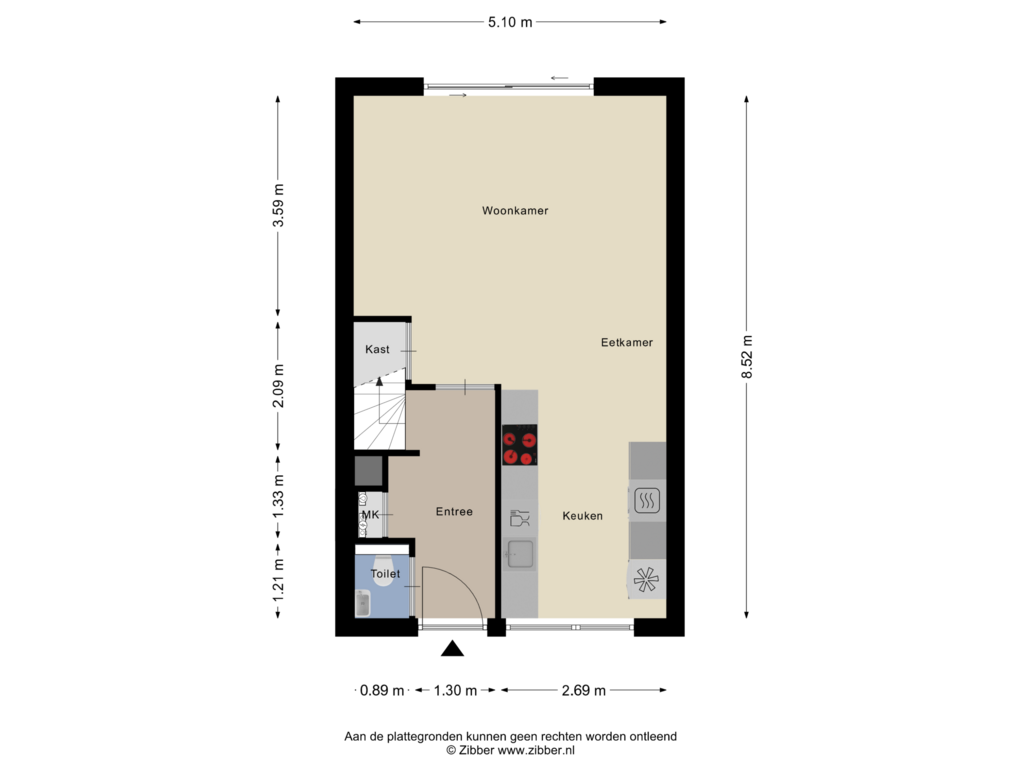 Bekijk plattegrond van Begane grond van Blokvucht 31