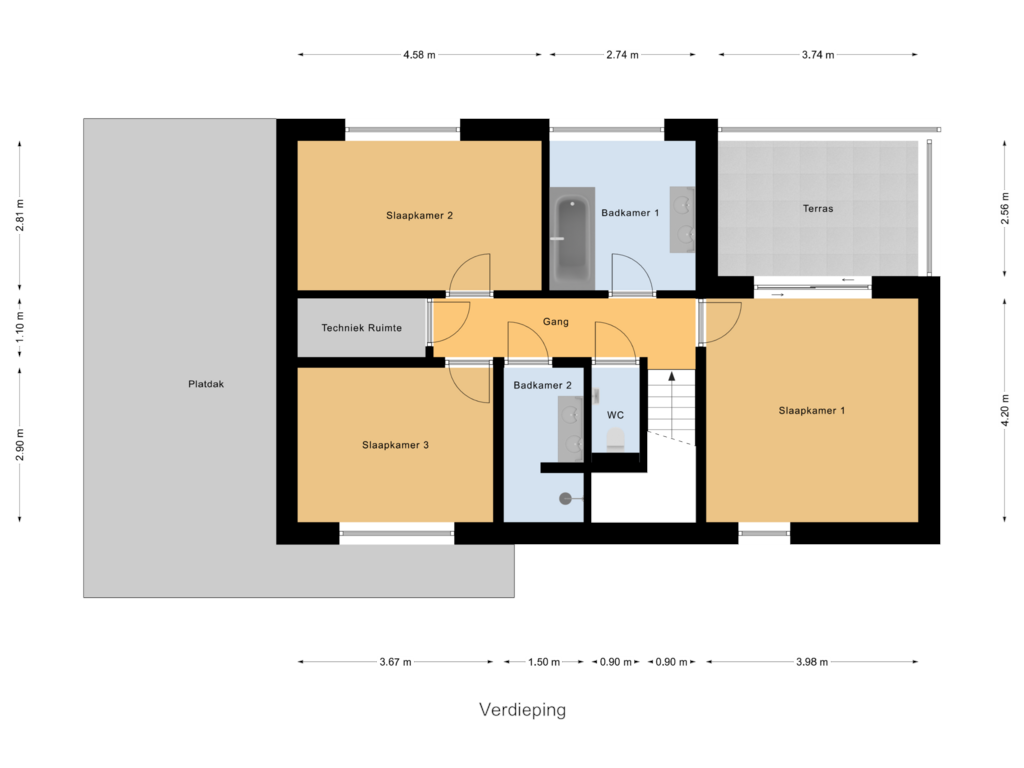 Bekijk plattegrond van Verdieping van Nonnenbos 22