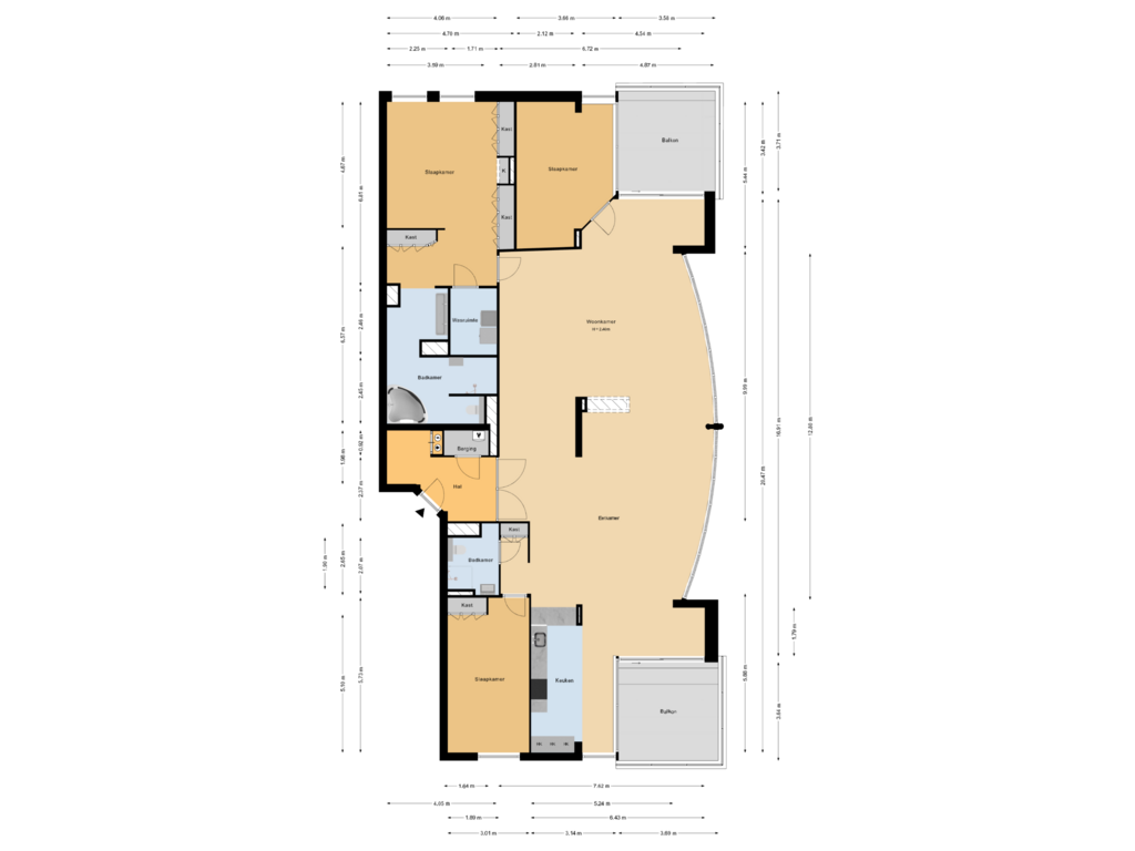 Bekijk plattegrond van 4e verdieping van Noteboompark 169