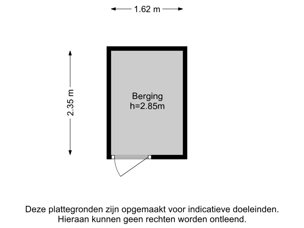 View floorplan of Berging of Van Alkemadelaan 538