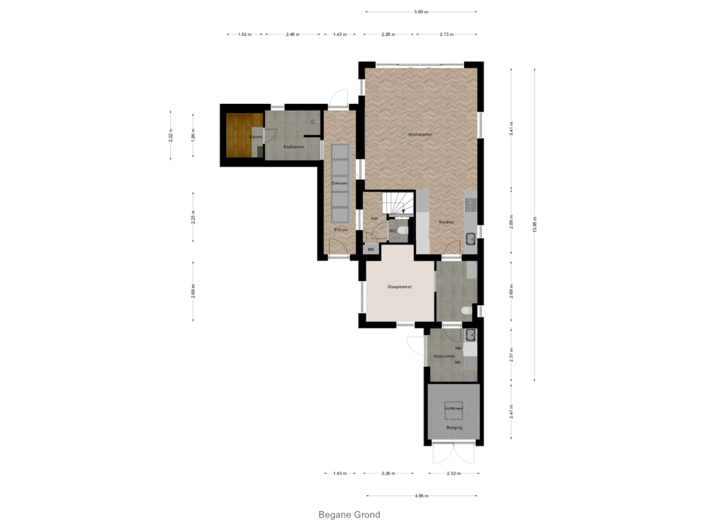 Bekijk plattegrond van Begane Grond van Dubbelebuurt 6