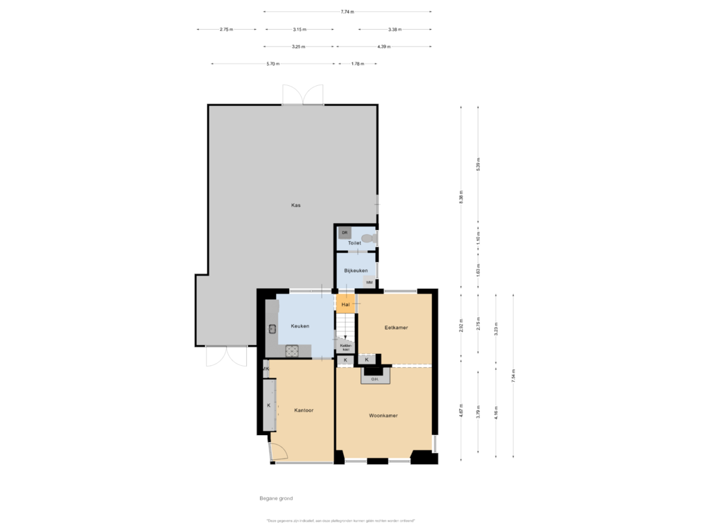 Bekijk plattegrond van Begane grond van Middelweg 122