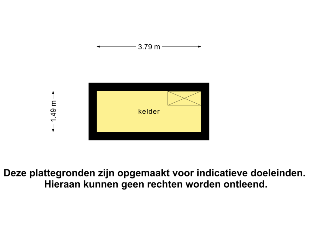 View floorplan of Kelder 1 of Hollewandsweg 38