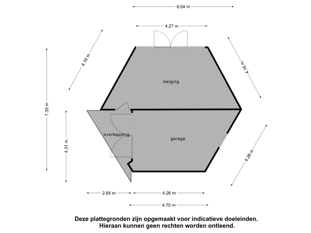 View floorplan of Berging of Hollewandsweg 38