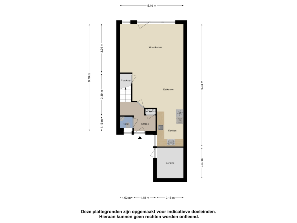 View floorplan of Begane Grond of Visserskreek 56