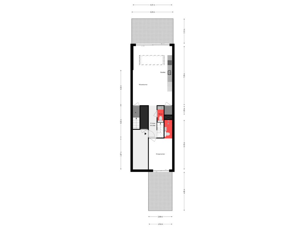 Bekijk plattegrond van Perceel van Kea Boumanstraat 26-A