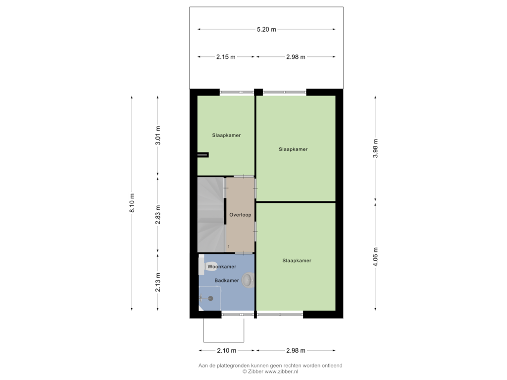 View floorplan of Eerste Verdieping of Eijkmansstraat 56