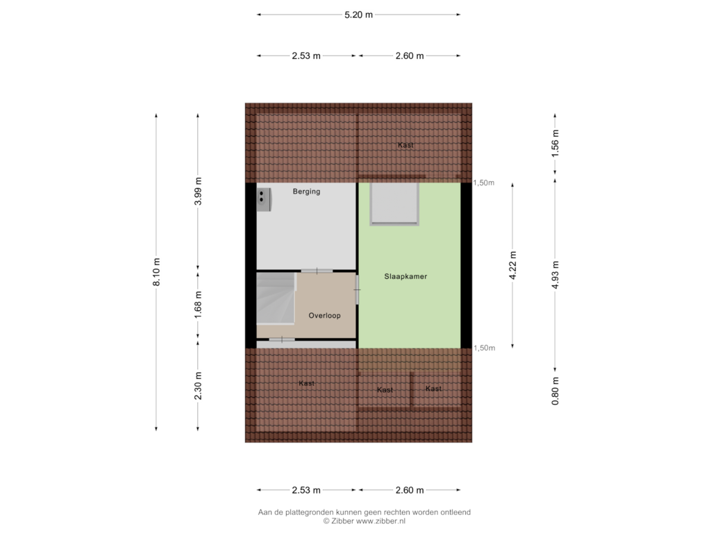 View floorplan of Tweede Verdieping of Eijkmansstraat 56